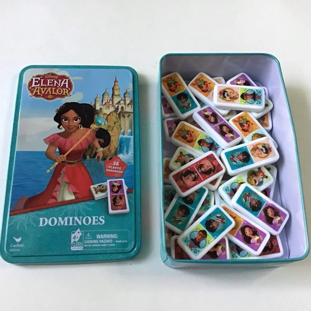 Disney Elena of Avalor Dominoes Game 28 Tiles in Collectible Tin by Cardinal